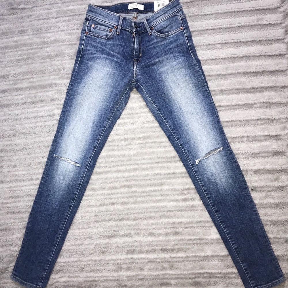 Principle Light wash mid-rise skinny jeans